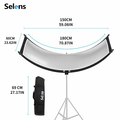 Selens Photography 4 in 1 Riflettore 60x180 cm Diffusore Riflettori Curvi a U - Foto 3 di 11