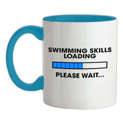 Swimming Skills Loading Please Wait - Keramiktasse - Schwimmer Schwimmbad lustig