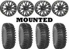 Kit 4 System 3 XT400 Tires 27x10-14 on System 3 SB-4 Beadlock Matte Black CAN