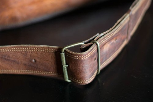 IPAID Full Flap Vintage look Brown Leather r Laptop Satchel 11" Shoulder Bag - 第 4/9 張圖片