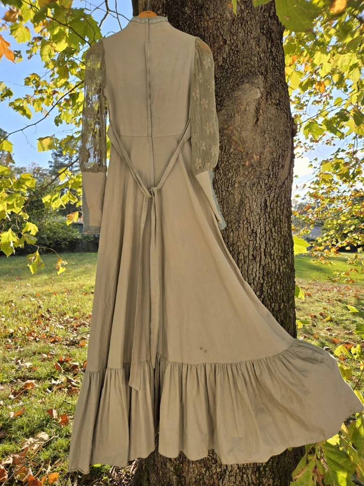 Vestido medieval victoriano de encaje renacentista de terciopelo vintage Gunne Sax para mujer talla 5 Foto 2 de 4