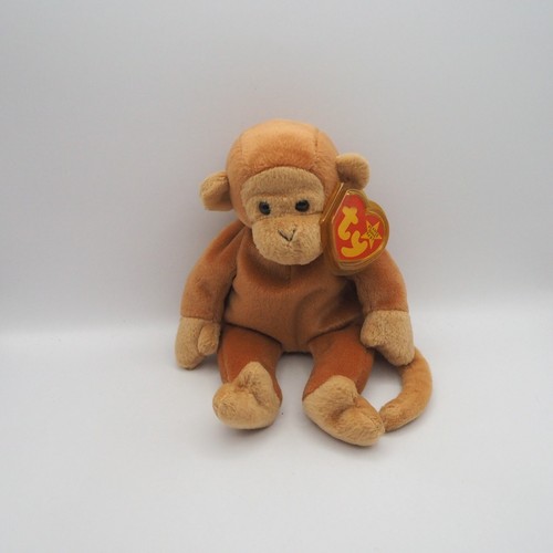 Ty Beanie Baby TY Bongo C0912C Plush Monkey 8" Plush Stuffed Toy Doll - Afbeelding 4 van 9