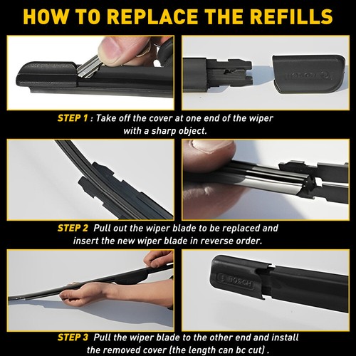 For Toyota RAV4 2006 2007 2008 2009 2020 2012 2014 REAR BACK WIPER BLADE BLACK 2 - Picture 10 of 19