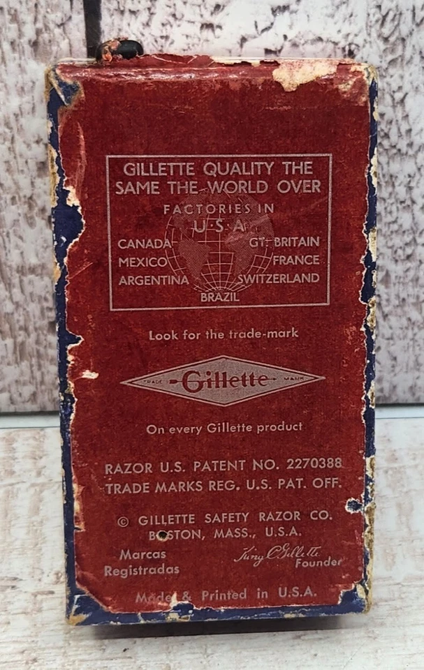 Navaja técnica Gillette Blue Blades vintage en caja publicitaria original Foto 2 de 4