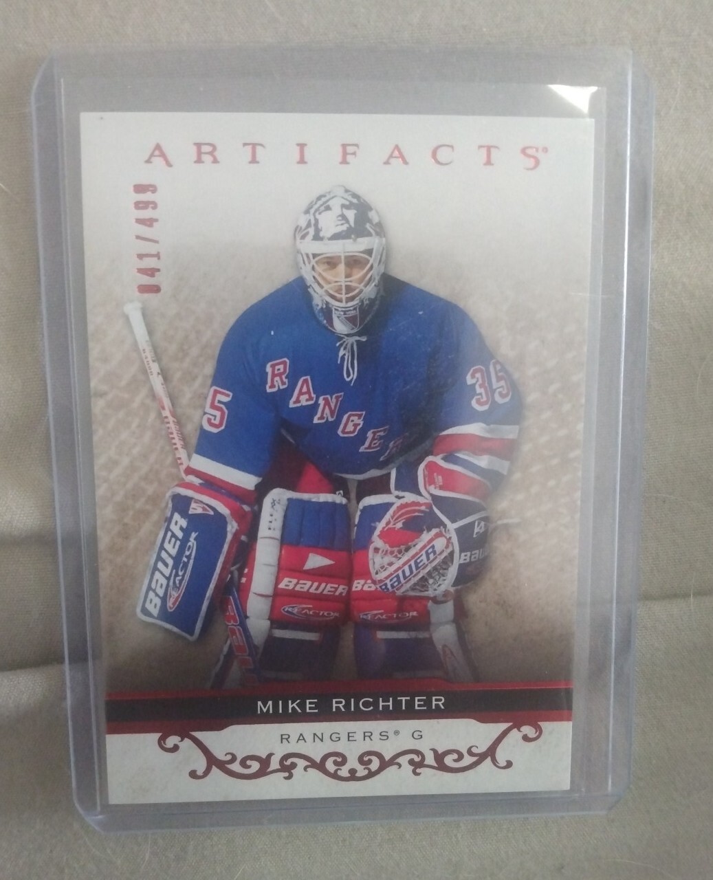 2021-22 Upper Deck Artifacts Legends 041/499 Mike Richter #156