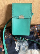 NINE WEST Turquoise Crossbody Cell Phone & Credit Cards Bag Purse Handbag Magnet