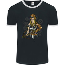 A Steampunk Woman With a Crossbow Mens Ringer T-Shirt FotL