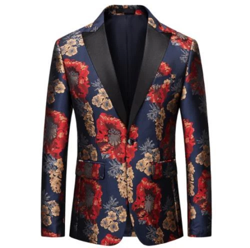 Floral print blazer mens sale