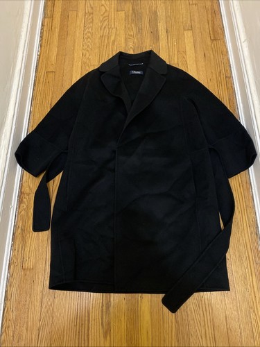 MAX MARA 'S Arona Double-Face Wool Coat Black US6 $1495 NWT - Picture 4 of 7