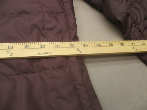 Eddie Bauer Size 2XL Womens Plum Full Zip Goose Down Quilted Puffer Jacket 489 - Picture 6 of 8