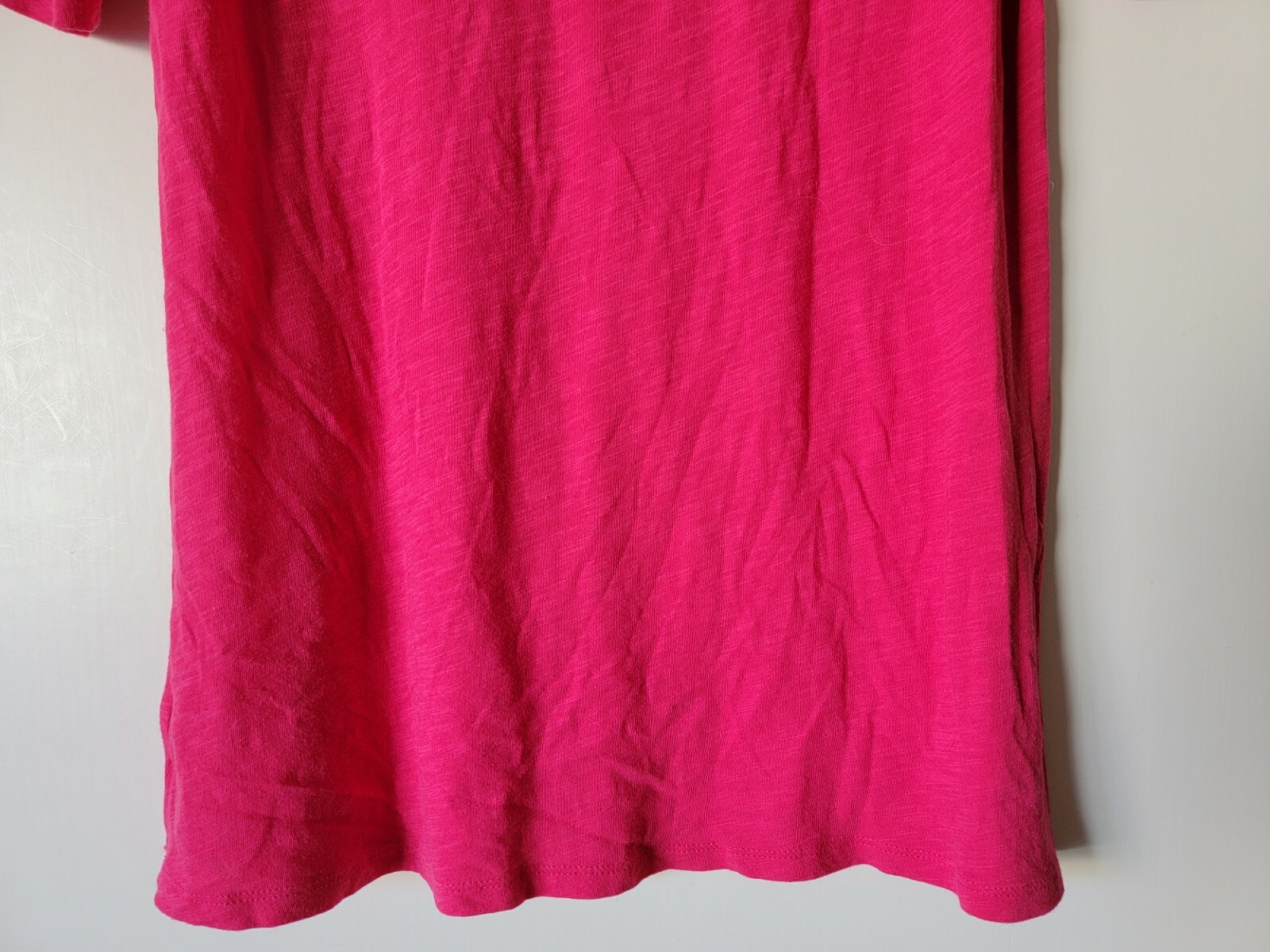 GAP Solid Hot Pink Basic Short Sleeve Summer Blou… - image 10