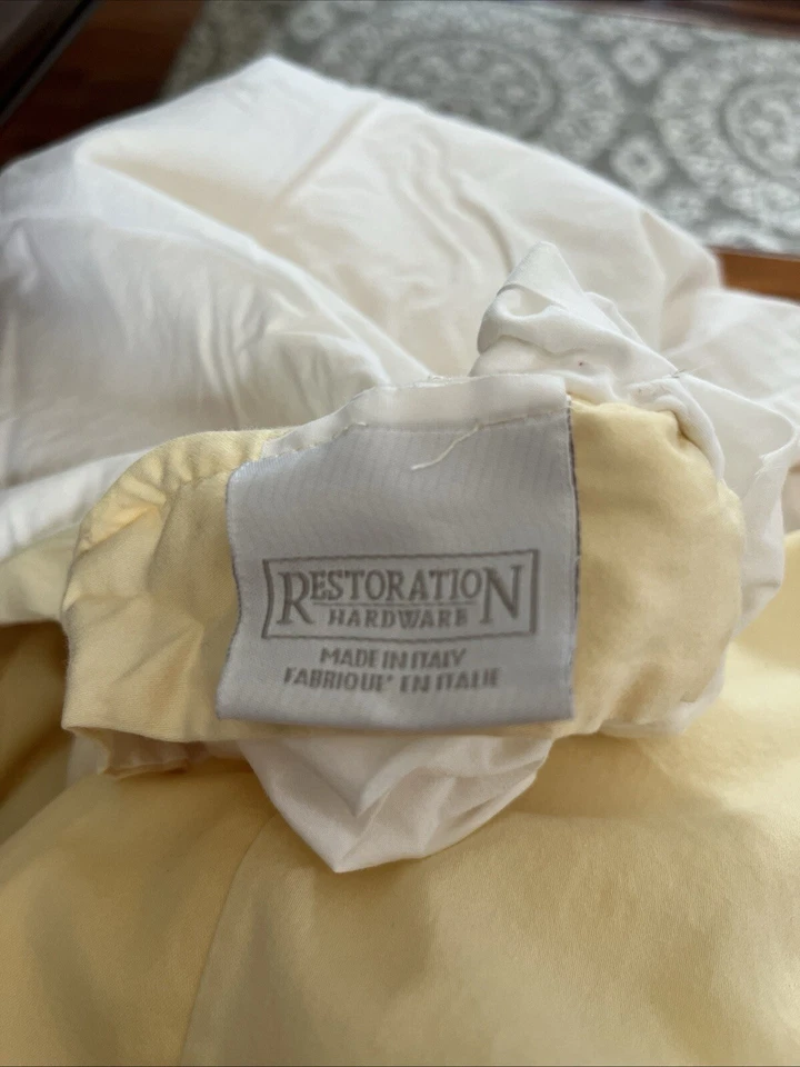 Restoration Hardware Edredón Ropa de cama Queen Lino 86 X 84 Italia 100 % Algodón Foto 2 de 4