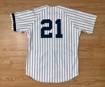 Vintage 1990 Deion Sanders Yankees Wilson Authentic Jersey 42