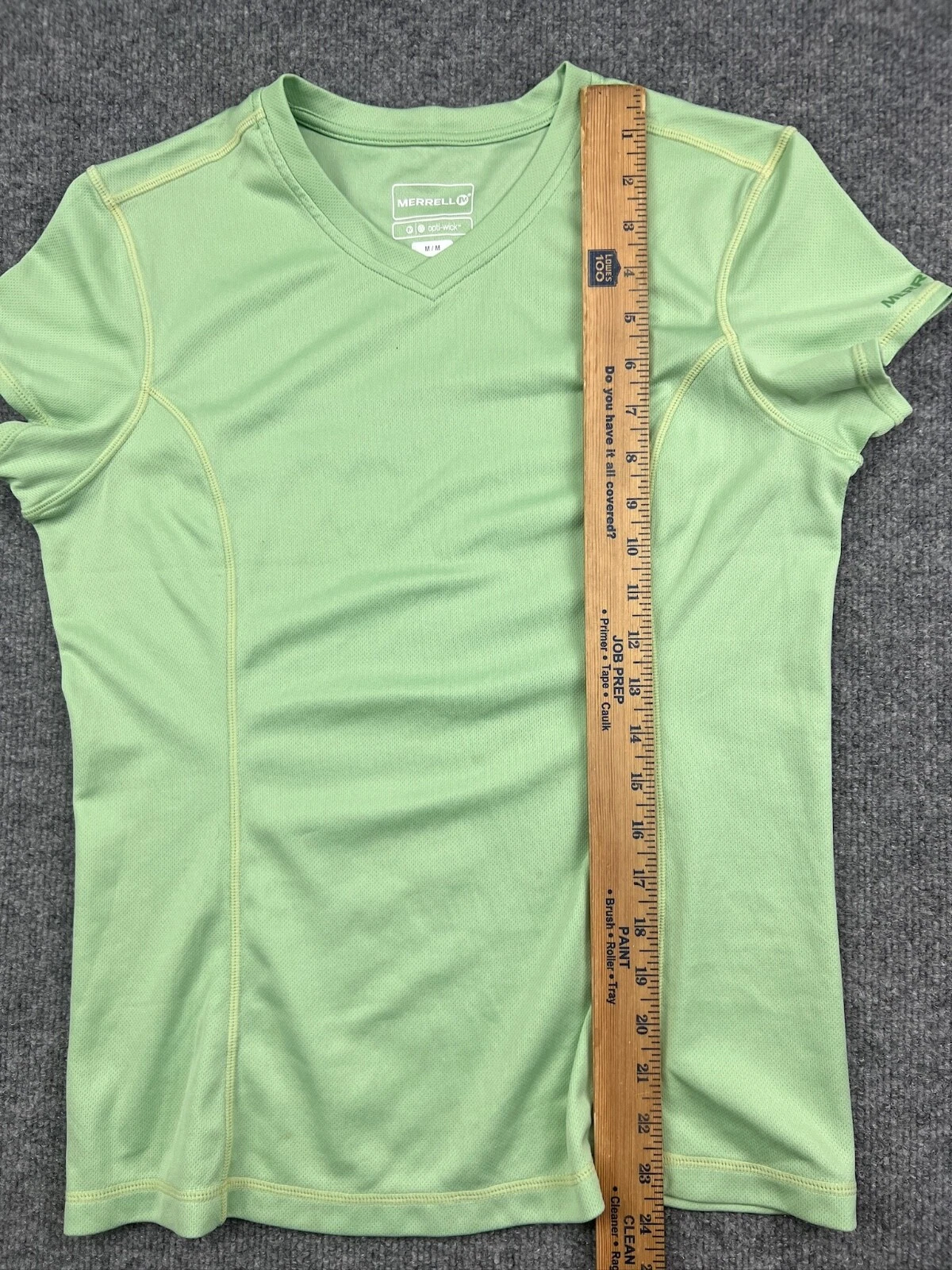 merrell active short sleeve opti-wick v neck stretch shirt
