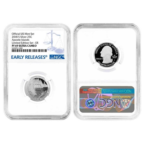 2018-S Limited Edition Silver Proof Set 8pc. NGC PF69UC ER Blue Label - Picture 2 of 9