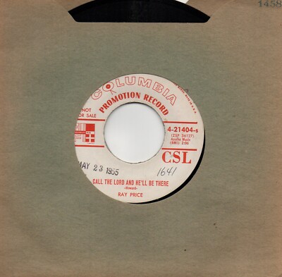 RAY PRICE - CALL THE LORD AND HE'LL BE THERE / A MAN CALLED PETER   (PROMO COPY)
