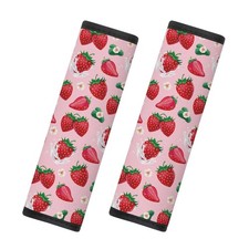 GIITSRIZ 2 Pcs Seat Belt Cover Strawberry Kids