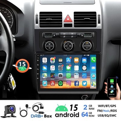 Für VW Touran 1T1 1T2 1T3 2003-2010 CarPlay Android 15 Autoradio GPS DAB+ 2+64GB