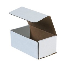 BOX USA Shipping Boxes Small 7"L x 4"W x 3"H, 7x4x3" 50-Pack White, White