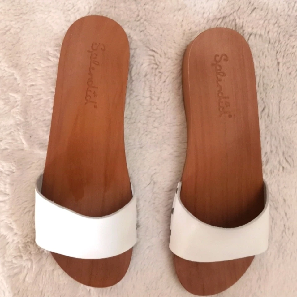 Espléndida Sandalia Bohemia Clásica 'Heather' Cuero y Madera Retro Años 70 con Tachuelas Foto 3 de 4