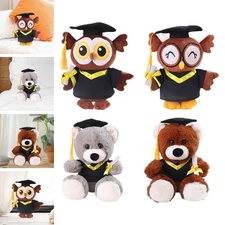 Graduation Owl Bear Gift,Stuffed Plush Owl Toy with Gown Cap,Graduation Party