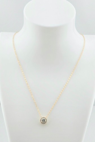14KY AND DIAMOND NECKLACE ~.5CT DIAMONDS ~G-H ~SI 18" - 976795