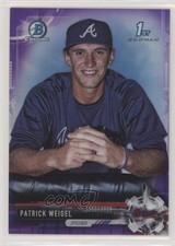 2017 Bowman Chrome Prospects Purple Refractor 12/250 Patrick Weigel #BCP74 0l2