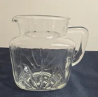 VTG Federal Glass Clear Square Starburst Juice Tea Milk Pitcher Star on Bottom