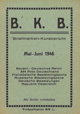 B.K.B. Briefmarken-Kursbericht (4 verschieden...