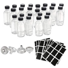 20PCS 2oz Glass Bottles with Caps,Small Glass Jars,Wellness Shot Container,Li...