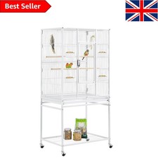 Elegant Extra Large Parrot Cage with Smooth Rolling Casters - Indoor/Outdoor Use