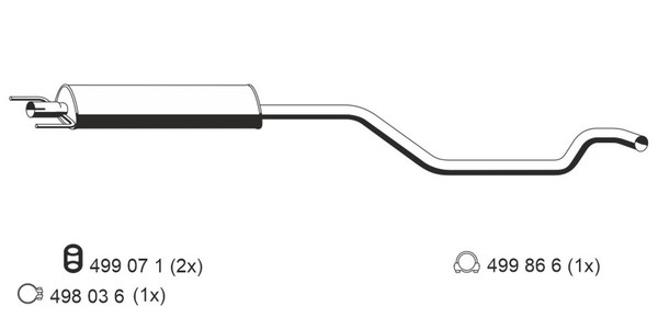 MittelschalldäMpfer Ernst 055277 FüR Opel Family Zafira A05 M75-image