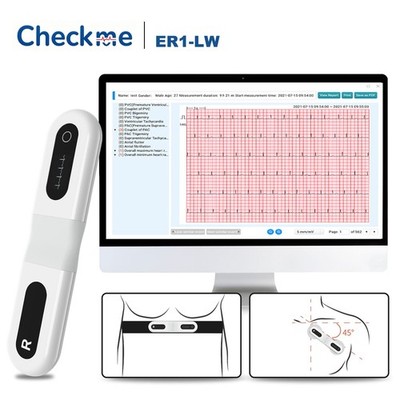 Checkme Langzeit-EKG-Gerät Herzmonitor 24 Stunden Aufzeichnung mit KI-Analyse