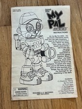 My Pal 2000 - Vintage Talking Toy Robot - REPLACEMENT OEM INSTRUCTIONS GUIDE