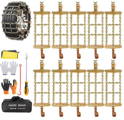 AutoChoice Cadenas de Nieve, 8 uds Acero Manganeso para Coche SUV 195-235mm