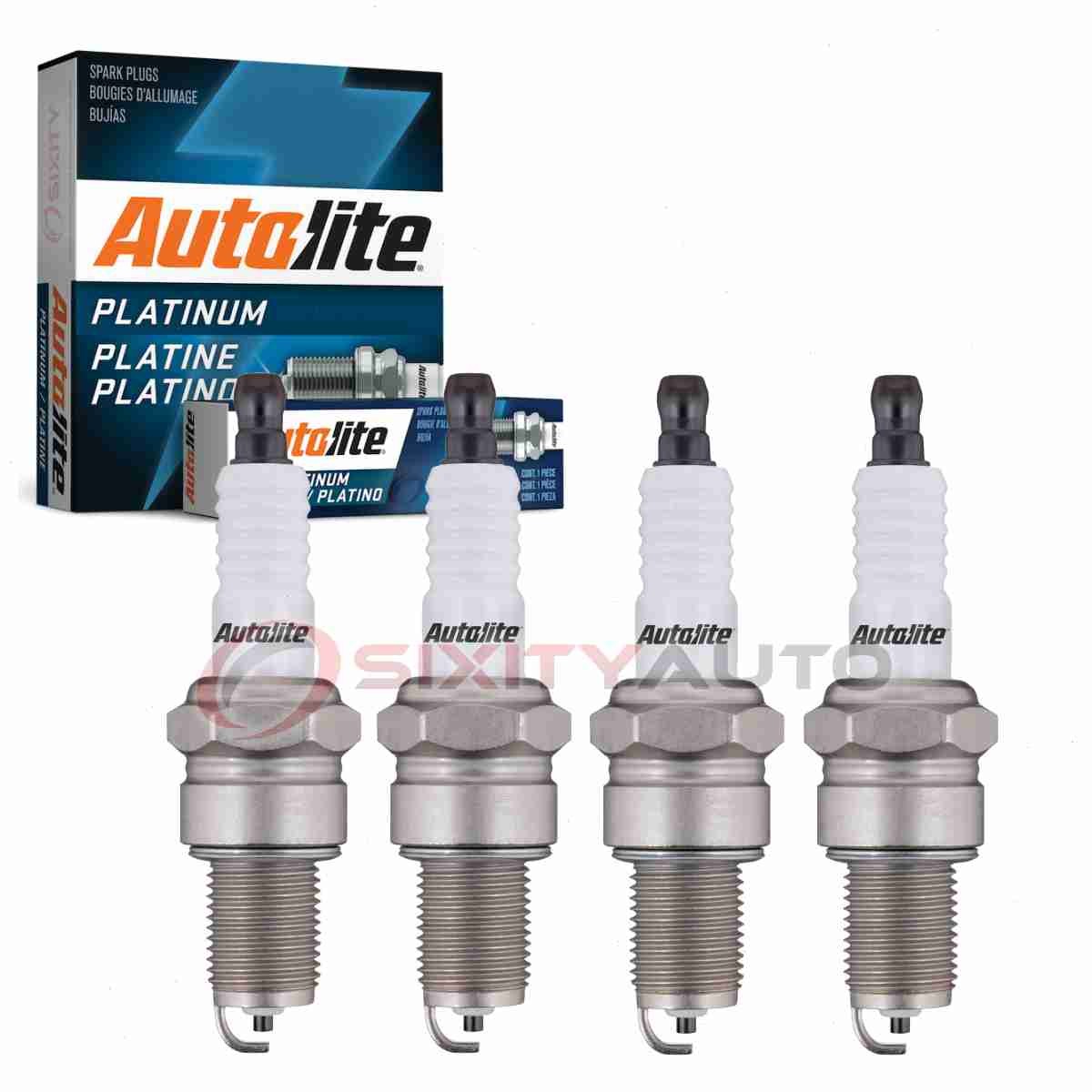 4 pc Autolite Platinum Spark Plugs for 1972-1973 Volkswagen 411 1.7L H4 aq
