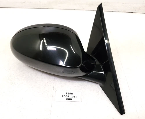 ✅08-09 OEM BMW E82 E88 135 Right Passenger Side Heated Mirror Assembly Black 475