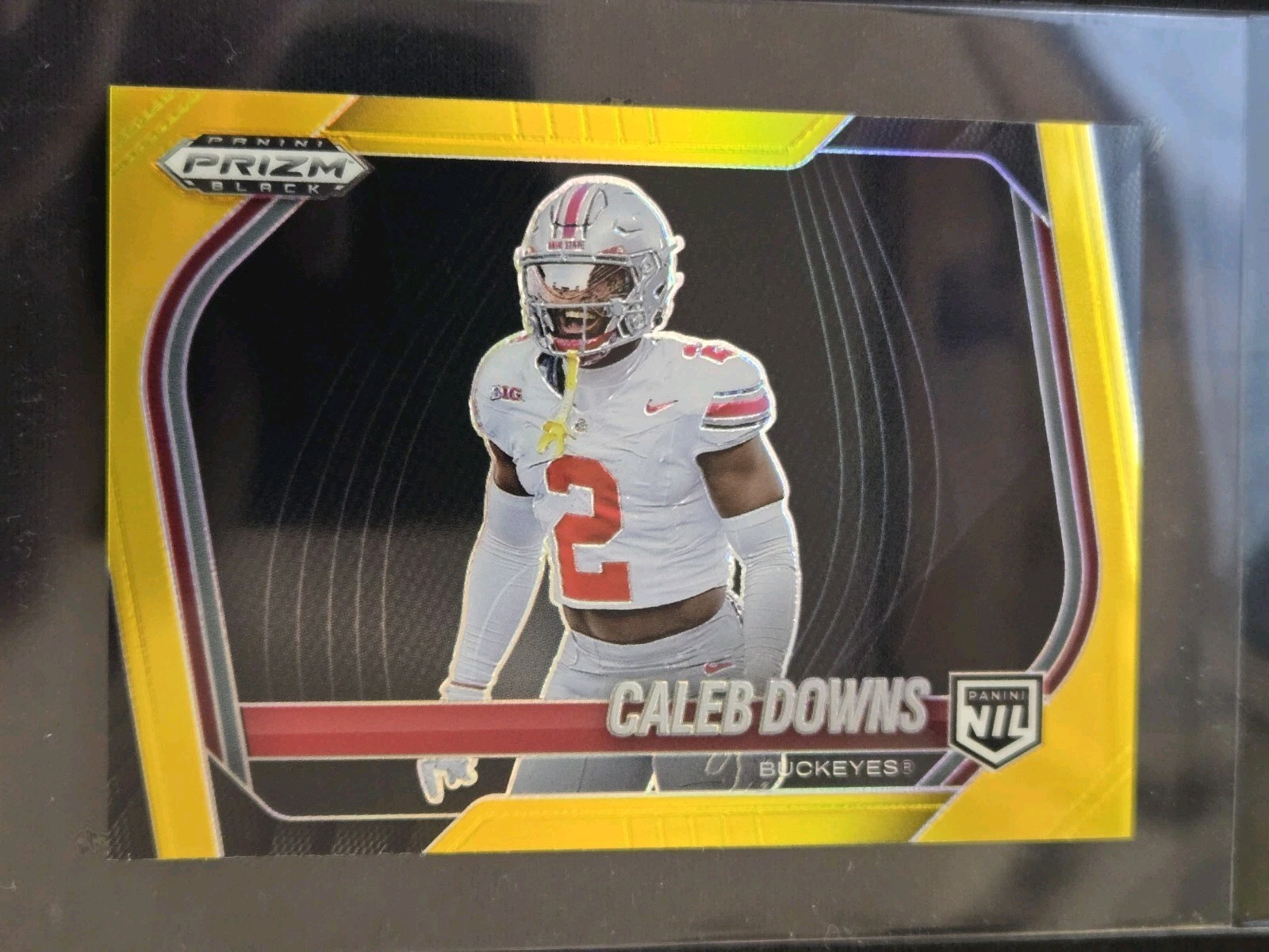 Caleb Downs /10 Gold 2025 Panini Prizm Black #190 Buckeyes Newest Dallas Cowboy!