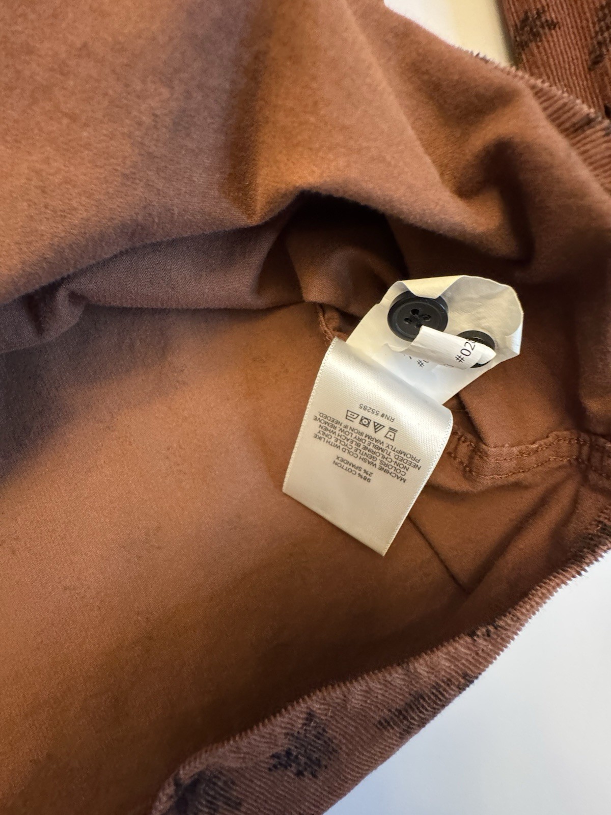 Express Brown Leaf Print Button-Down Men's Medium… - image 3