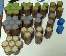 Lot de 184 pièces de carrelage Heroscape terrain mixte