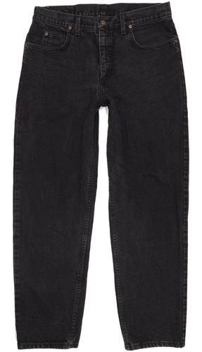 Lee Kansas Men Black Straight Relaxed Jeans W35 L31 (102956)