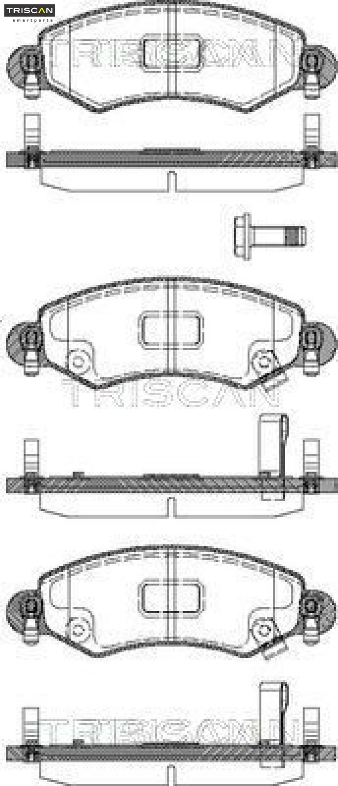 Triscan Bremsbel?Ge Vorne Opel Agila Suzuki Wagon - Bild 2