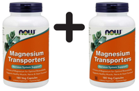2 X NOW Foods Magnesium Transporters - 180 Vcaps (138,86 Eur/Kg)