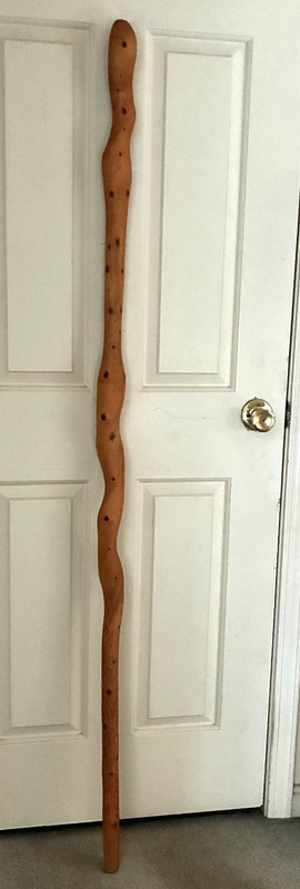 Vintage Natural Vine Twisted Wood Hiking/Walking Stick – Handcrafted 65"