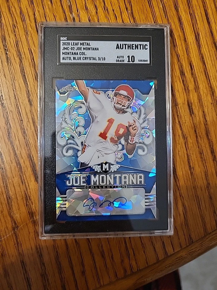 Hoja de metal azul cristal SGC 10 2020 automático Joe Montana #3/10 Foto 4 de 4