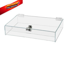 Acrylic Locking Display Case with Keys 12" x 10" x 3" X X 3", Clear