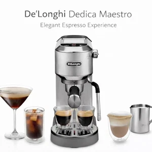 De'Longhi Dedica Duo Stainless Steel Espresso Machine — Fast, Precise Heat, Mini
