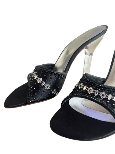 Vintage Stuart Weitzman Women's Black Austrian Crystal Heels/Clutch - Limited Ed - Bild 5 von 24