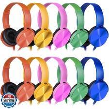 Classroom Headphones Bulk 10 Pack Multi Color for Kids School Students, Whole