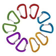 10PCS Keychain Clips Mini Carabiner - 1 5/8inch Small Aluminum Durable Quick ...